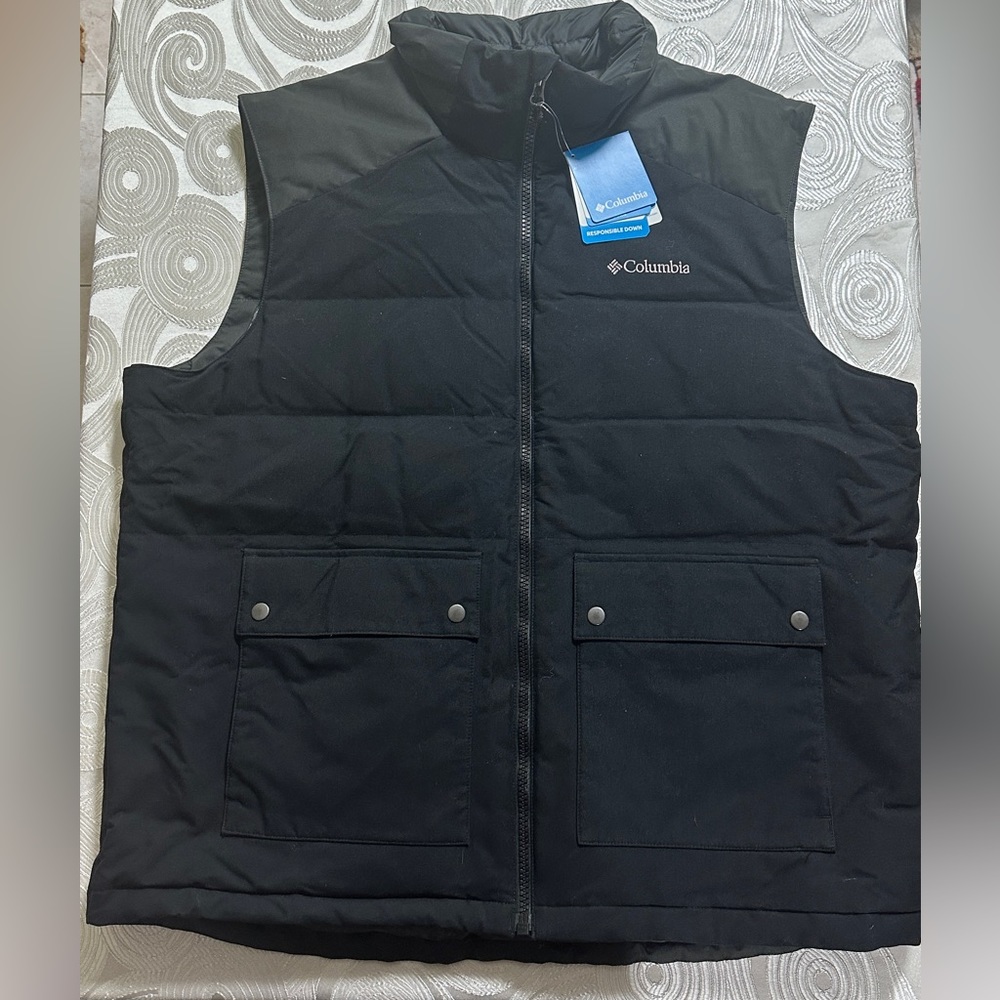 Men's Columbia Winter Challenger Down Vest - size XL black